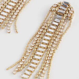 NWT CHICO'S CRYSTAL CASCADING NO DROOP EARRINGS